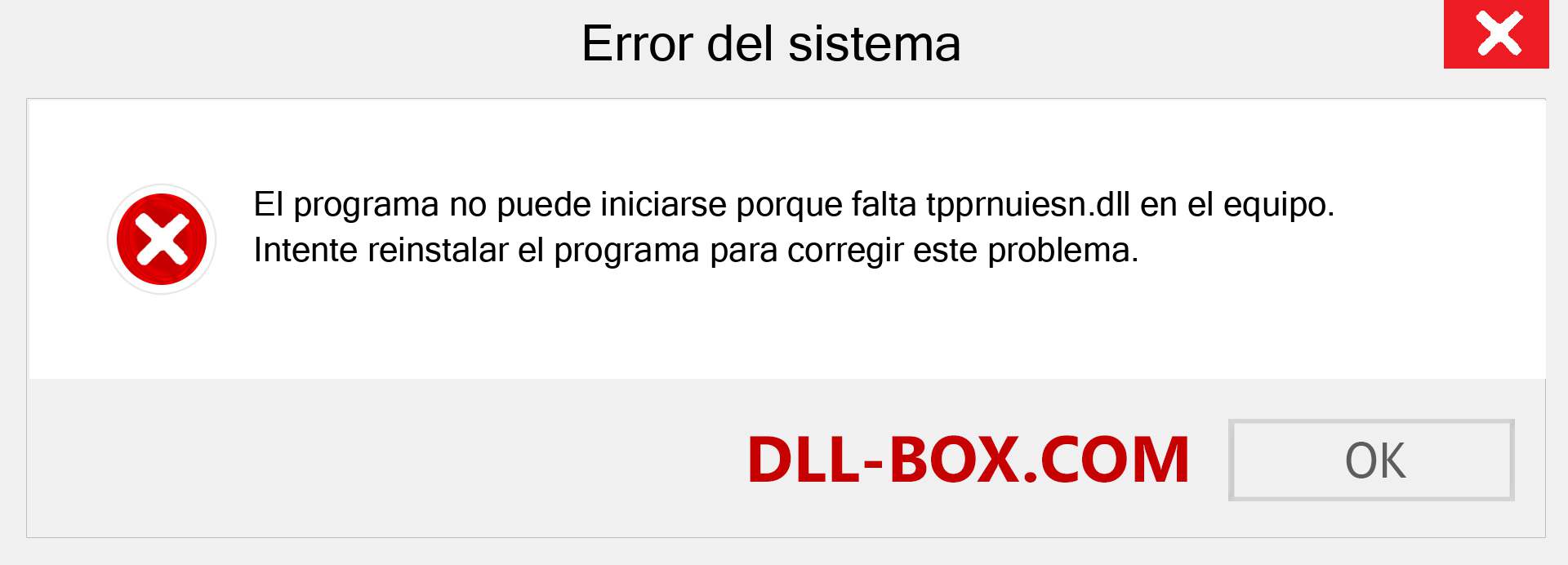 ¿Falta el archivo tpprnuiesn.dll ?. Descargar para Windows 7, 8, 10 - Corregir tpprnuiesn dll Missing Error en Windows, fotos, imágenes